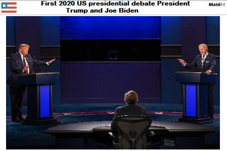 First 2020 US presidential debate President Trump and Joe Biden